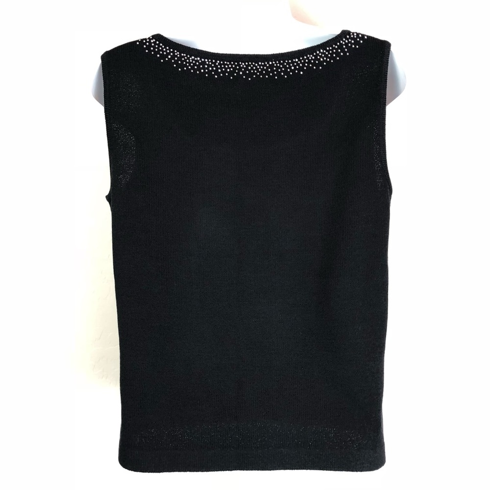 St. John S Top Black Santana Knit Crystals A - Picture 2 of 8